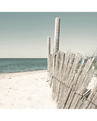Tableau sur toile barrière de plage 30x30 cm