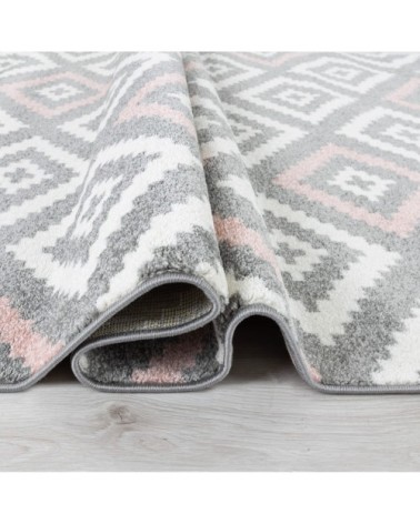 Tapis salon géométrique rose - 120x160