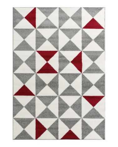 Tapis salon de style Scandinave rouge - 120x160