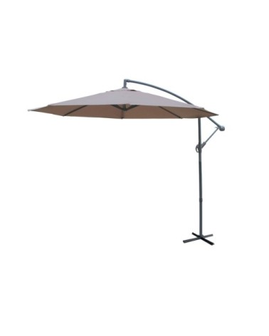 Parasol déporté rond 300cm excentré taupe