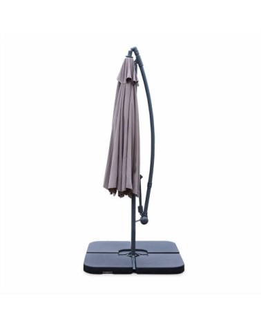 Parasol déporté rond 300cm excentré taupe