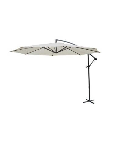 Parasol déporté rond 350cm excentré ecru