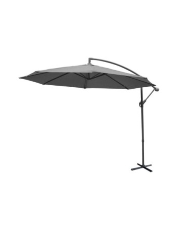 Parasol déporté rond 300cm excentré gris