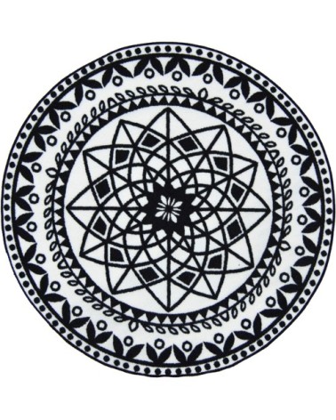 Tapis carreaux de ciment noir - 100x100