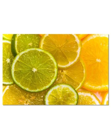 Tableau alu dibond tranches de citron 50x30cm