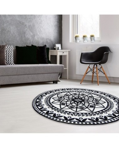 Tapis carreaux de ciment noir - 100x100