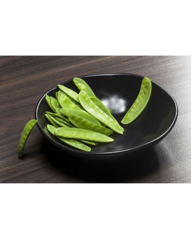 Assiette creuse en grès noir D20 - Lot de 4