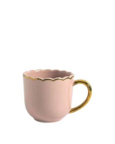 Tasse à café porcelaine vieux rose