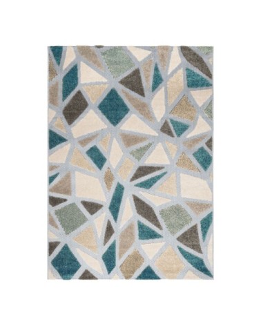 Tapis pour intérieur-extérieur bleu et gris 120x170