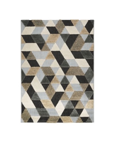 Tapis pour intérieur-extérieur gris, noir et brun 160x230