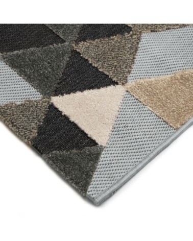 Tapis pour intérieur-extérieur gris, noir et brun 160x230