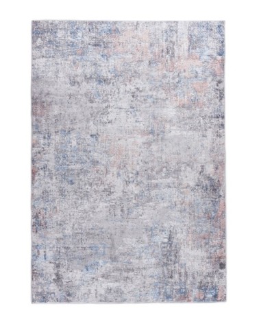 Tapis imprimé doux et plat gris multicolore 70x140 cm