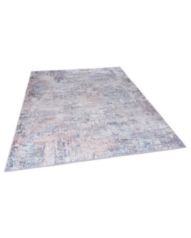 Tapis imprimé doux et plat gris multicolore 70x140 cm