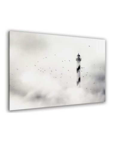 Tableau phare dans le brouillard toile imprimée 120x80cm