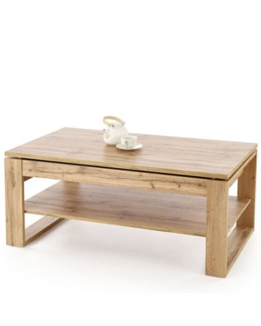 Table basse relevable couleur chêne 120 x 65cm
