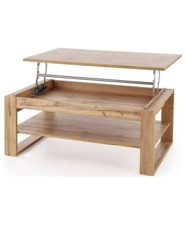 Table basse relevable couleur chêne 120 x 65cm