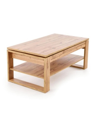 Table basse relevable couleur chêne 120 x 65cm