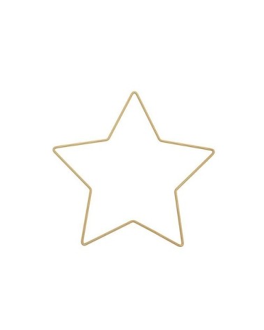 Etoile métallique dorée 21x20cm