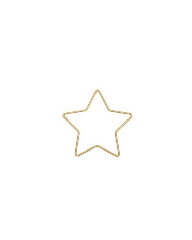 Etoile métallique dorée 11x10,5cm