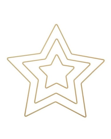 Etoile métallique dorée 11x10,5cm