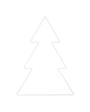 Sapin métallique blanc 20,5x28,5cm