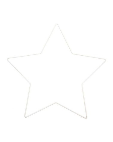 Etoile métallique blanche 30x28,5cm