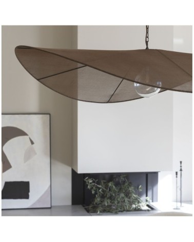 Suspension en tissage brun - ø 120 cm