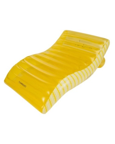 Matelas gonflable piscine XL 2 personnes avec porte-gobelet jaune