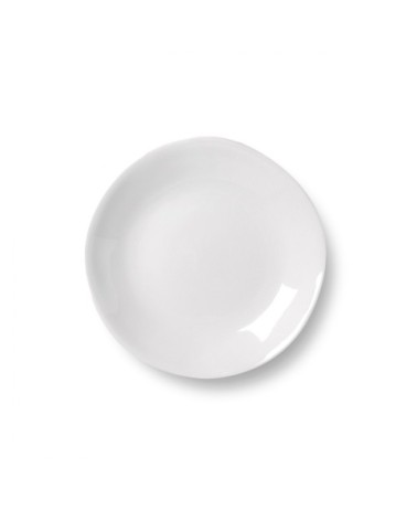 Soucoupe porcelaine blanche brillante D13cm