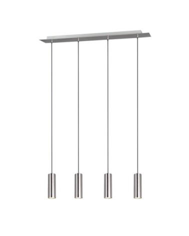 Suspension métal gris 4 lumières
