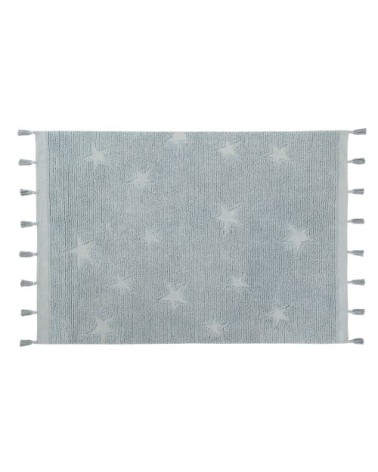 Tapis coton motif star bleu 120x175cm