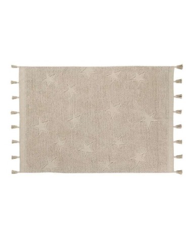 Tapis coton motif star beige 120x175cm