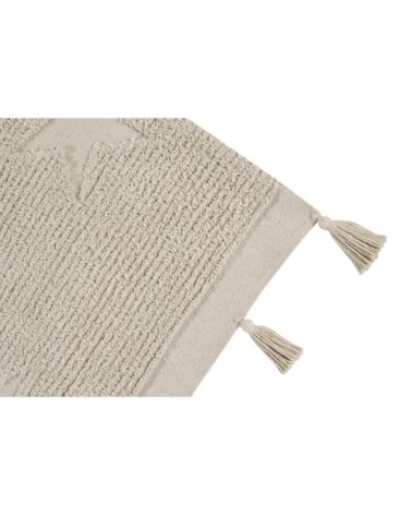 Tapis coton motif star beige 120x175cm