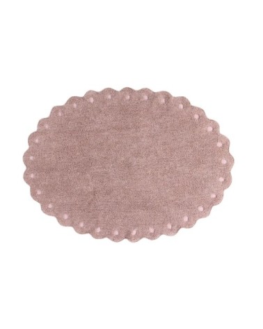 Tapis  enfant en coton rose 130x180