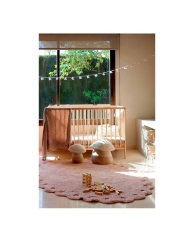 Tapis  enfant en coton rose 130x180