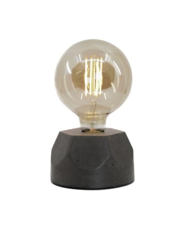 Lampe hexagone en béton anthracite fabrication artisanale
