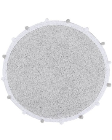 Tapis coton rond gris D120