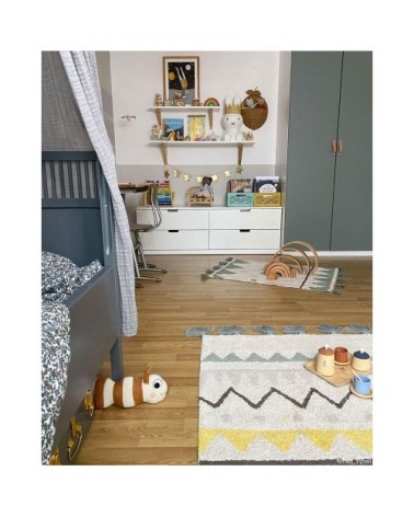 Tapis coton lavable mini Aztèque 70x100cm