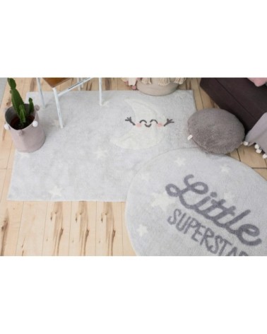 Tapis coton lavable rectangulaire lune 120x160cm