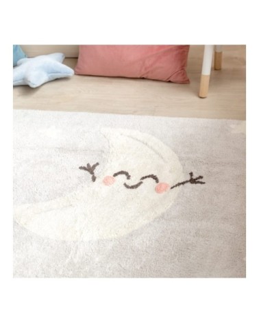 Tapis coton lavable rectangulaire lune 120x160cm