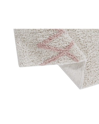 Tapis coton lavable vintage nude 120x160cm