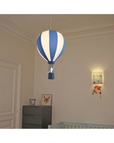 Suspension enfants Montgolfière Bleue 46cm