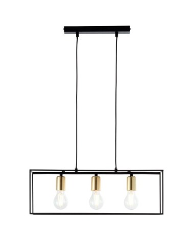 Suspension métal noir 3 lumières