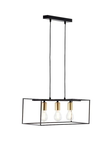 Suspension métal noir 3 lumières
