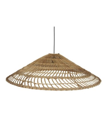 Suspension triangle en rotin forme conique D80