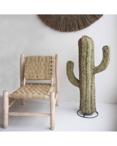 cactus en fibres naturelles déco H 1m