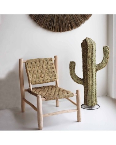 cactus en fibres naturelles déco H 1m
