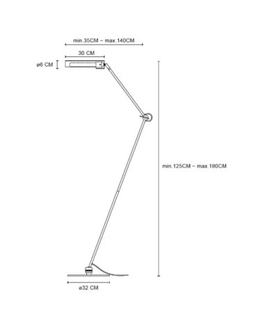 Liseuse en métal noir