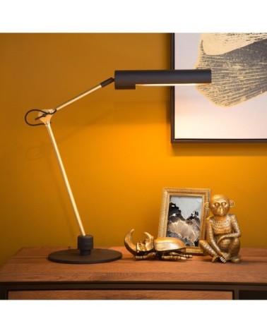 Lampe de bureau en métal noir