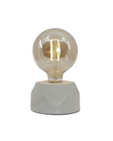 Lampe hexagone en béton beige fabrication artisanale